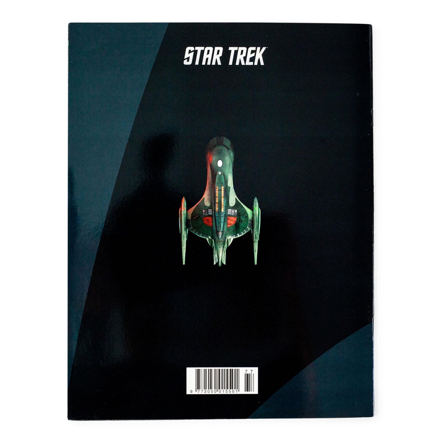 Back cover of the Star Trek collectible magazine featuring series publication details and official branding