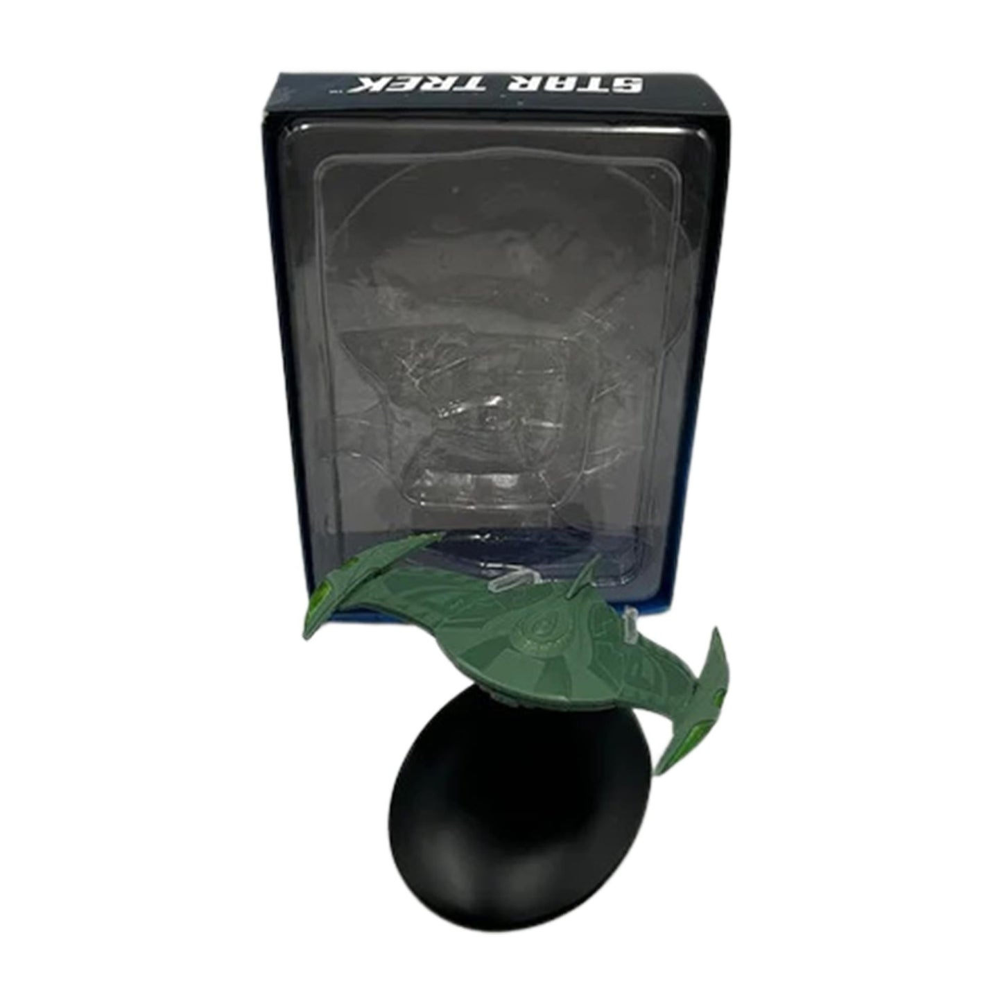 Packaging box featuring official Star Trek branding and collectible window display layout