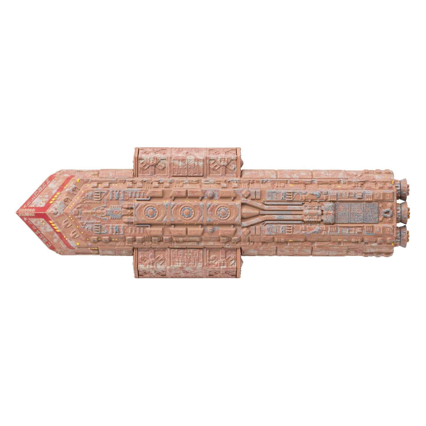 Angled bottom view of The Batris model highlighting underside hull plating and registration details