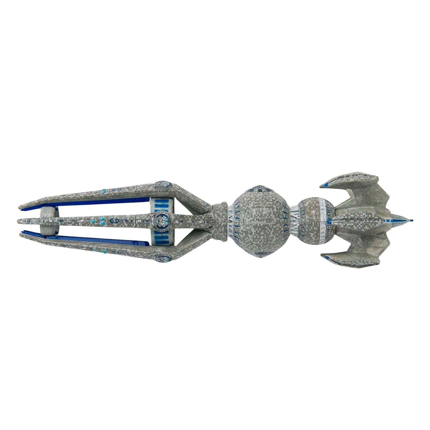 The Krenim Temporal Weapon Ship model displayed inside its collector packaging box