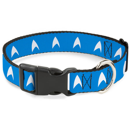 Star Trek Starfleet Insignia Blue and White Pet Collar with Plastic Clip