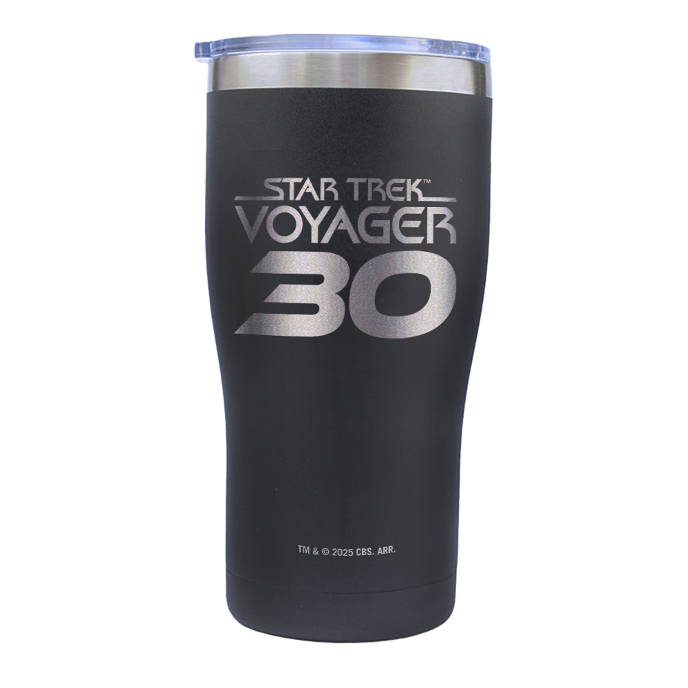 Star Trek: Voyager 30th Anniversary Logo Etched Tumbler