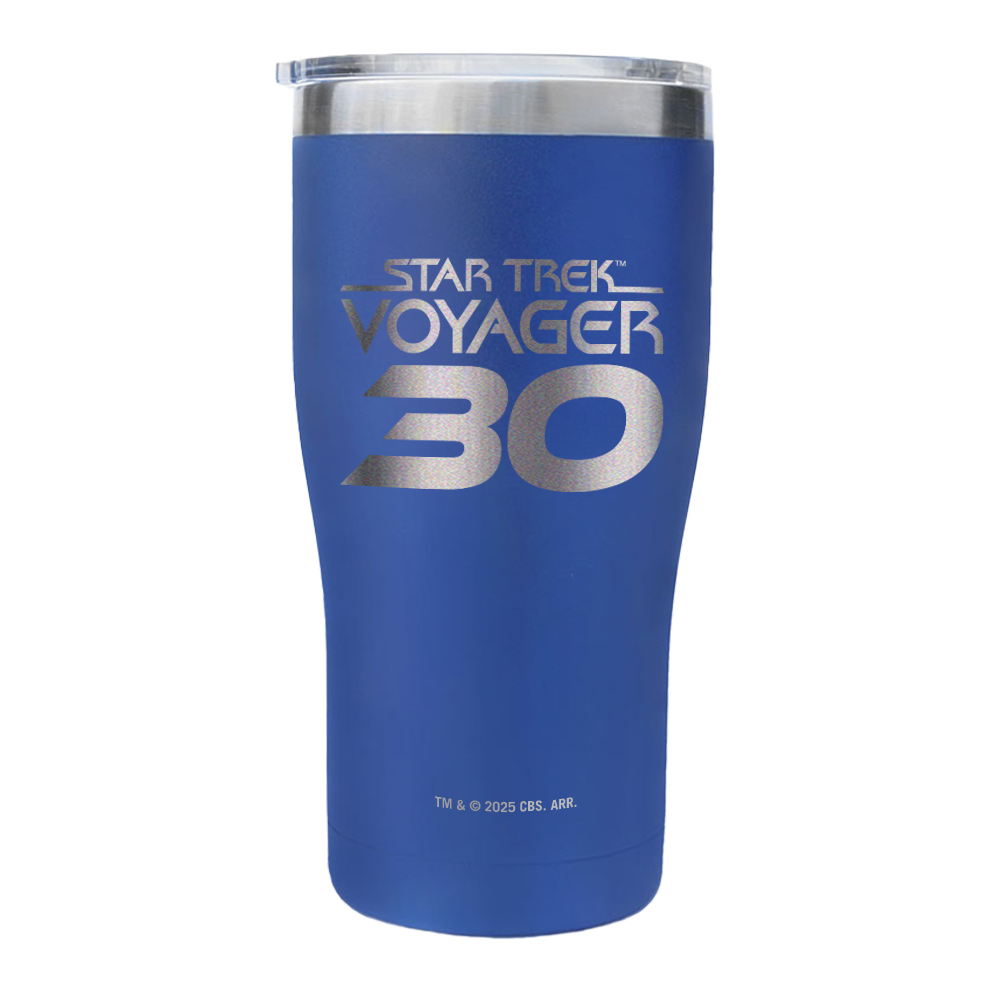 Star Trek: Voyager 30th Anniversary Logo Etched Tumbler