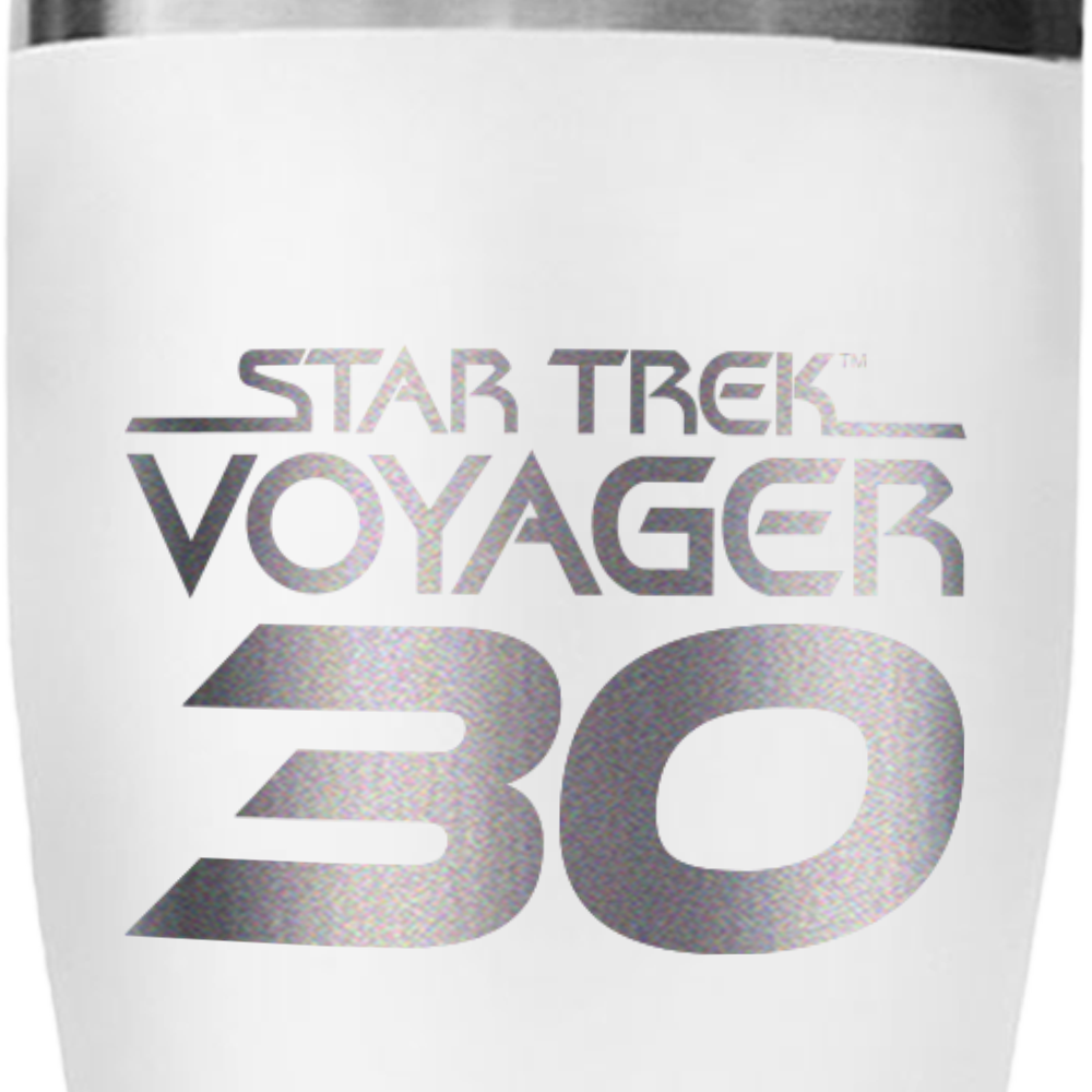 Star Trek: Voyager 30th Anniversary Logo Etched Tumbler