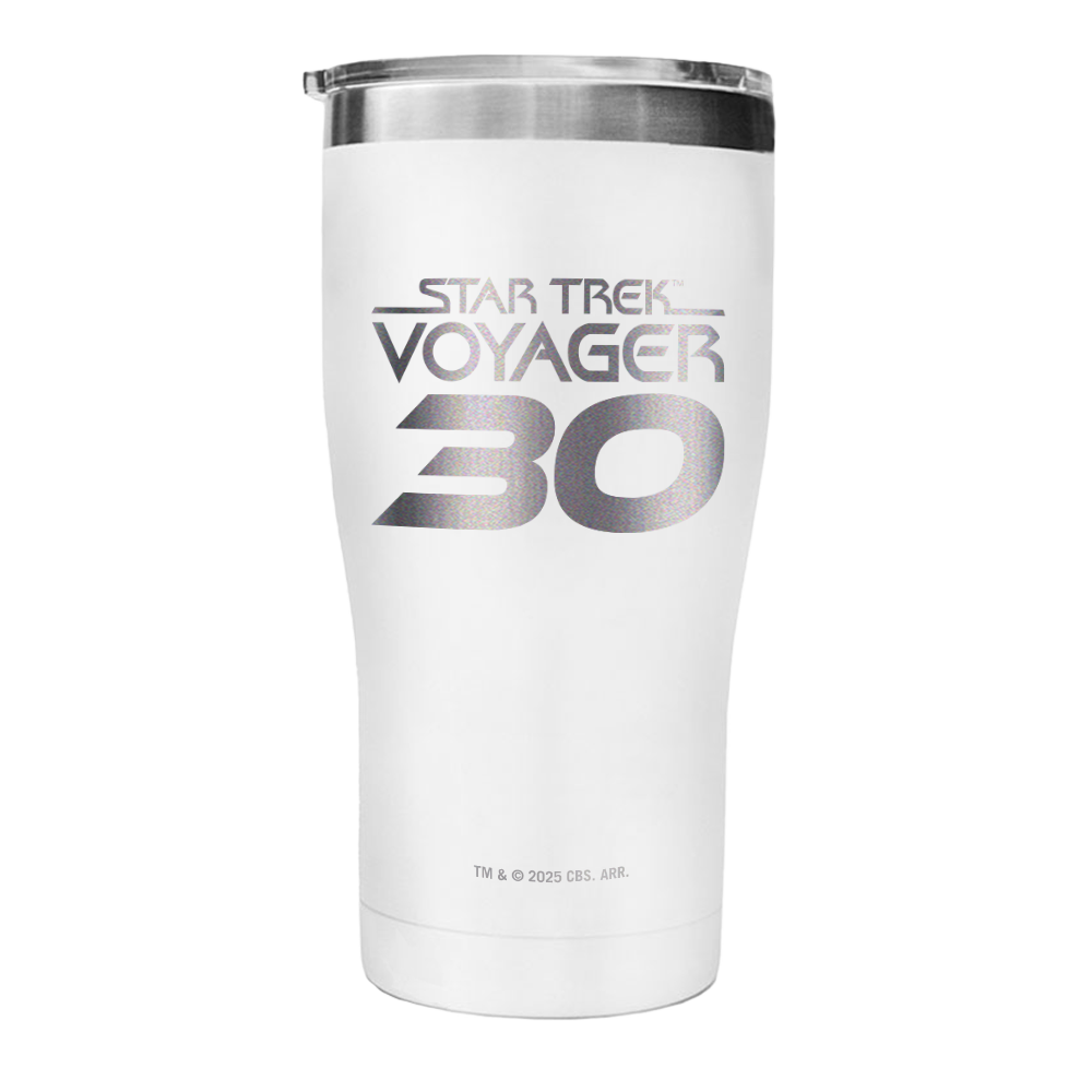 Star Trek: Voyager 30th Anniversary Logo Etched Tumbler