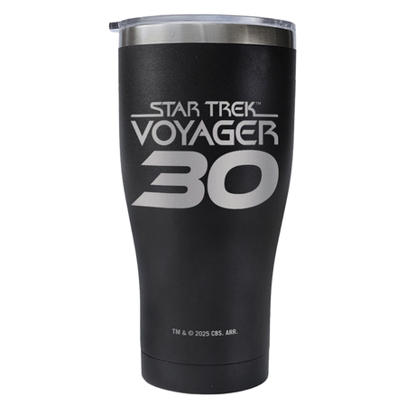 Star Trek: Voyager 30th Anniversary Logo Etched Tumbler