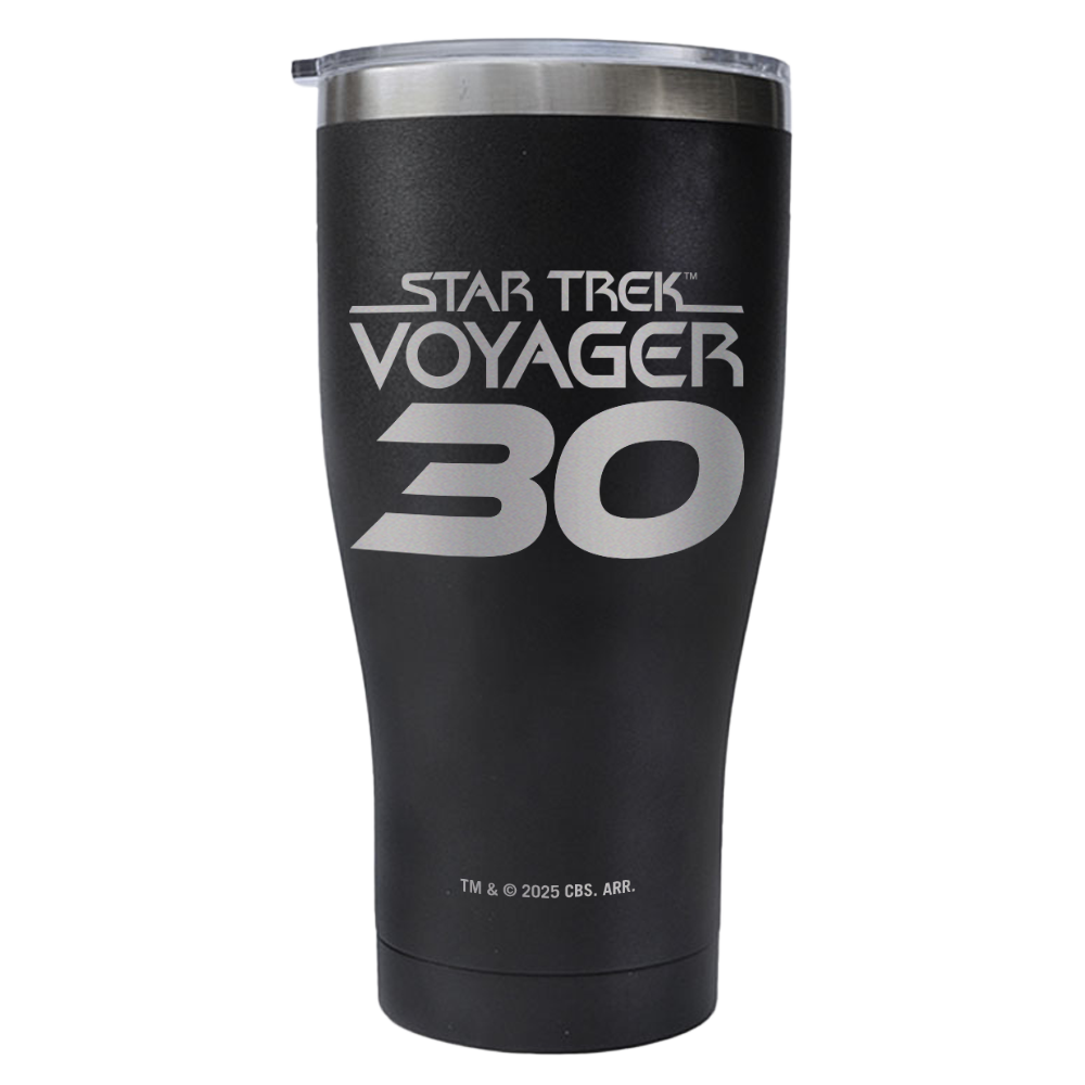 Star Trek: Voyager 30th Anniversary Logo Etched Tumbler