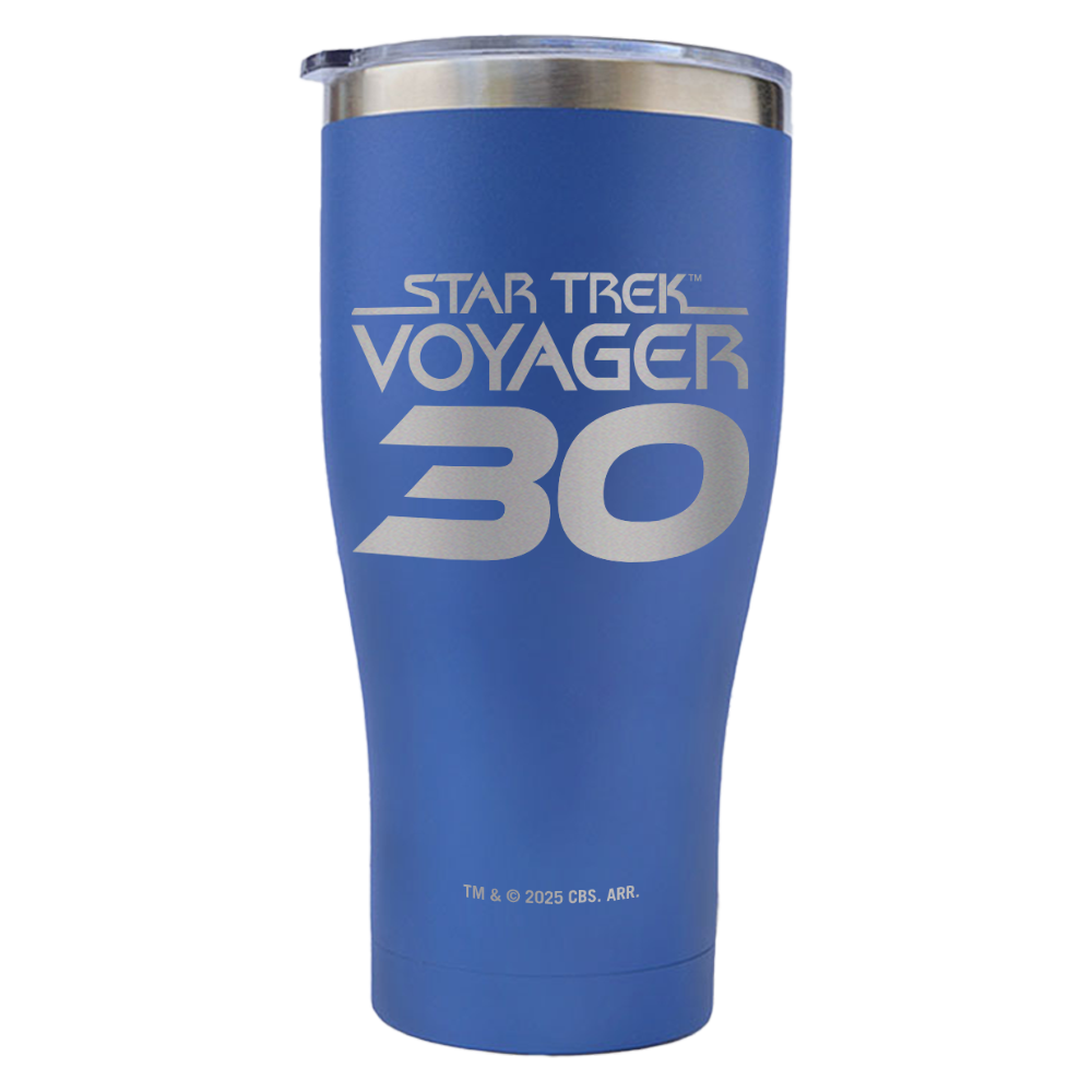 Star Trek: Voyager 30th Anniversary Logo Etched Tumbler