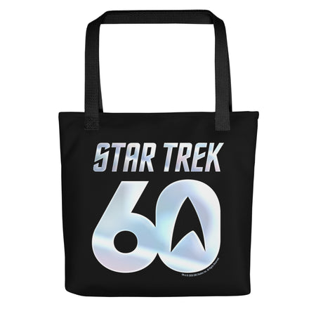 Star Trek Tote Bag 60th Anniversary Logo Black Handles