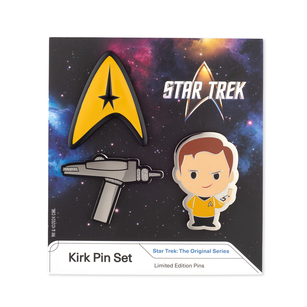 Star Trek: The Original Series Captain Kirk Collectors 3 Pin Set