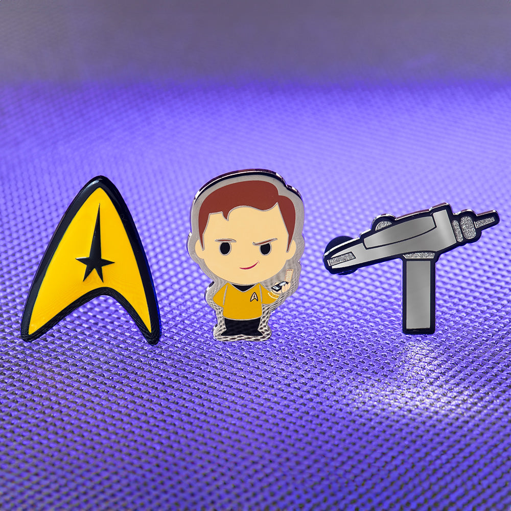 Star Trek: The Original Series Captain Kirk Collectors 3 Pin Set