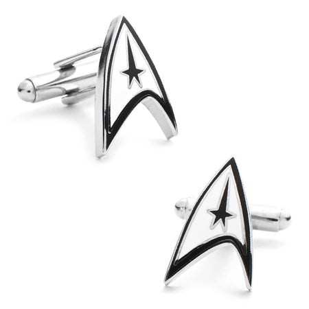 Star Trek Starfleet Communicator Badge Cufflinks Front View