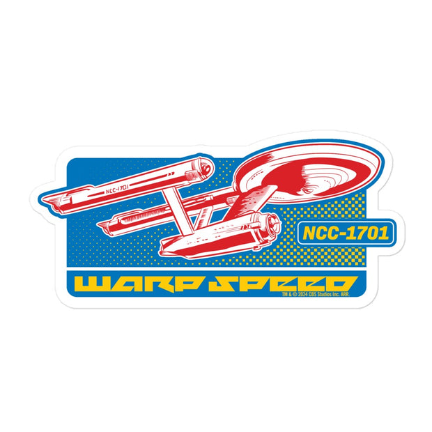 Star Trek Warp Speed Die-Cut Sticker