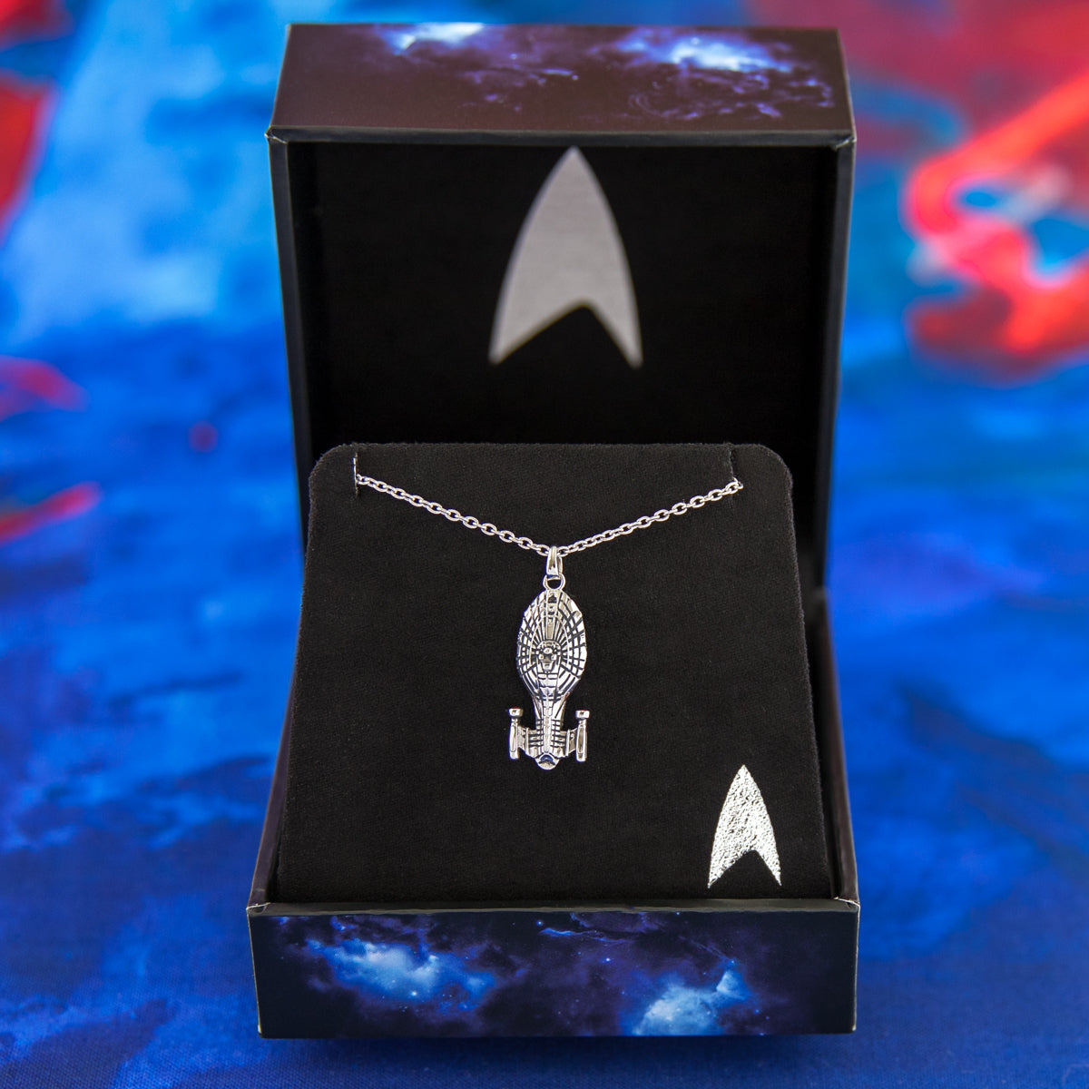 Star Trek x RockLove USS Voyager jewelry packaging