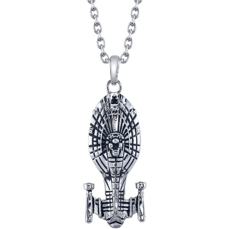 Star Trek x RockLove USS Voyager Starship Necklace in sterling silver