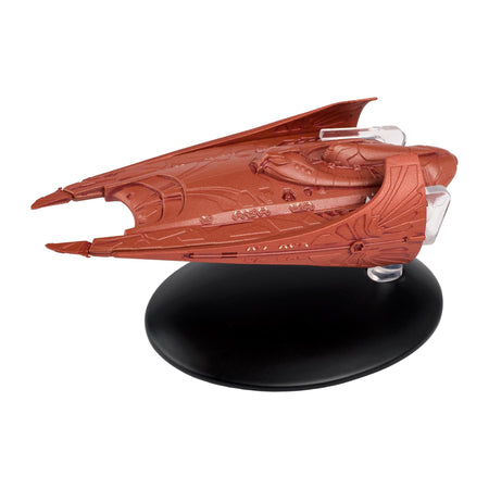 Front three-quarter view of the Vulcan Vahklas die-cast starship replica on a display stand
