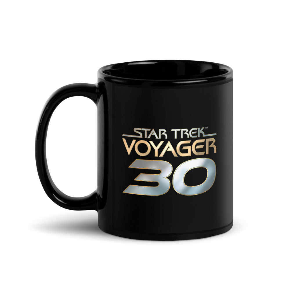 Star Trek: Voyager 30th Anniversary Logo Mug Black / 15 oz