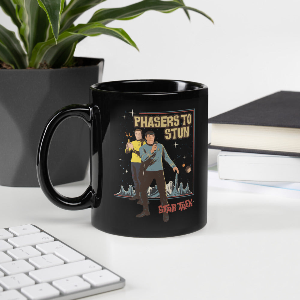 Star Trek: The Original Series Phasers To Stun Black Mug