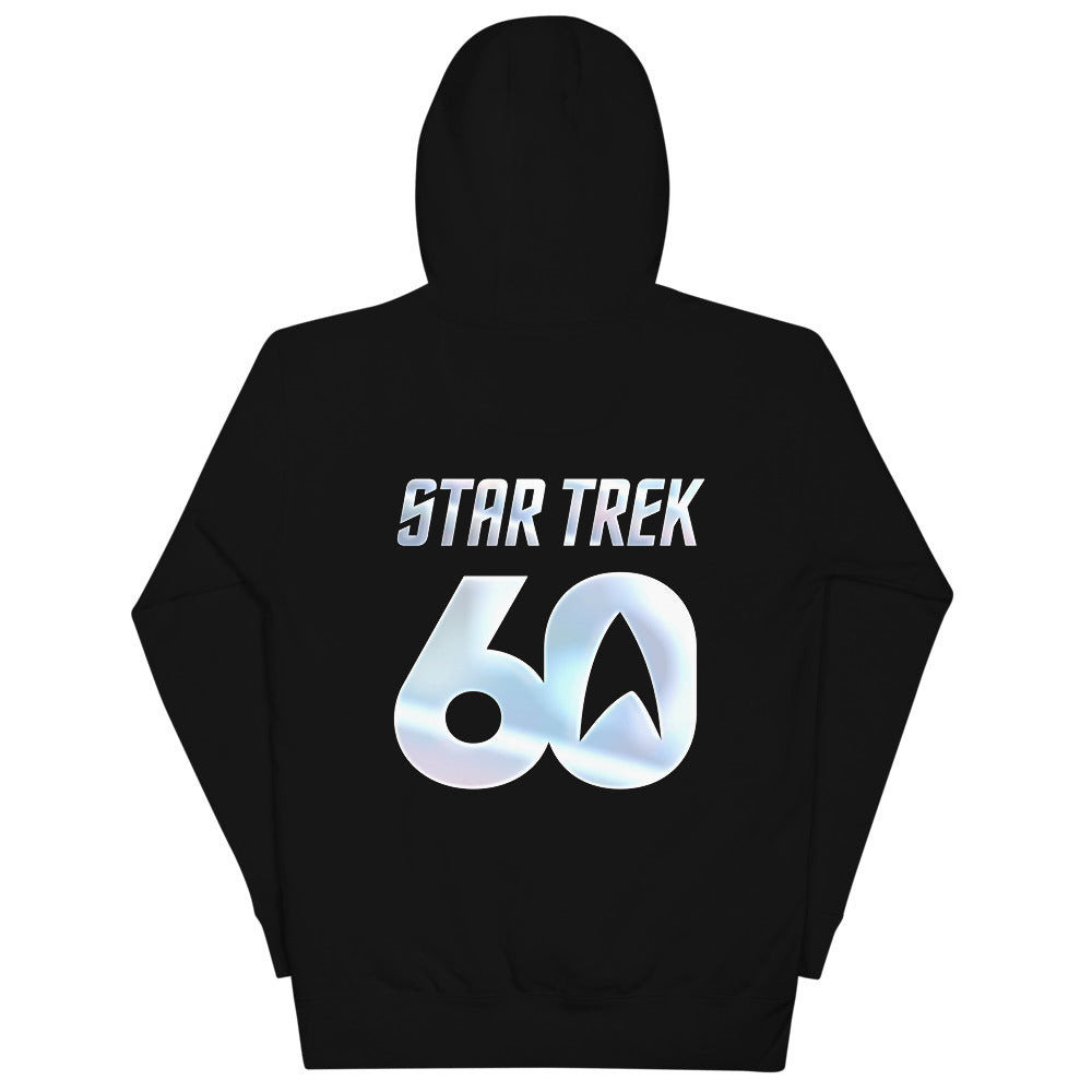 即完　OPTICAL STAR Thron Logo Hoodie Star Trek Hoodie 60th Anniversary Logo