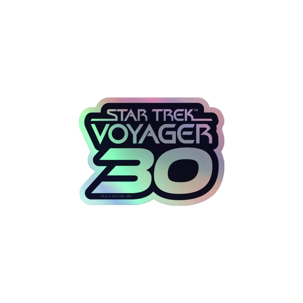 Star Trek: Voyager 30th Anniversary Logo Holographic Sticker