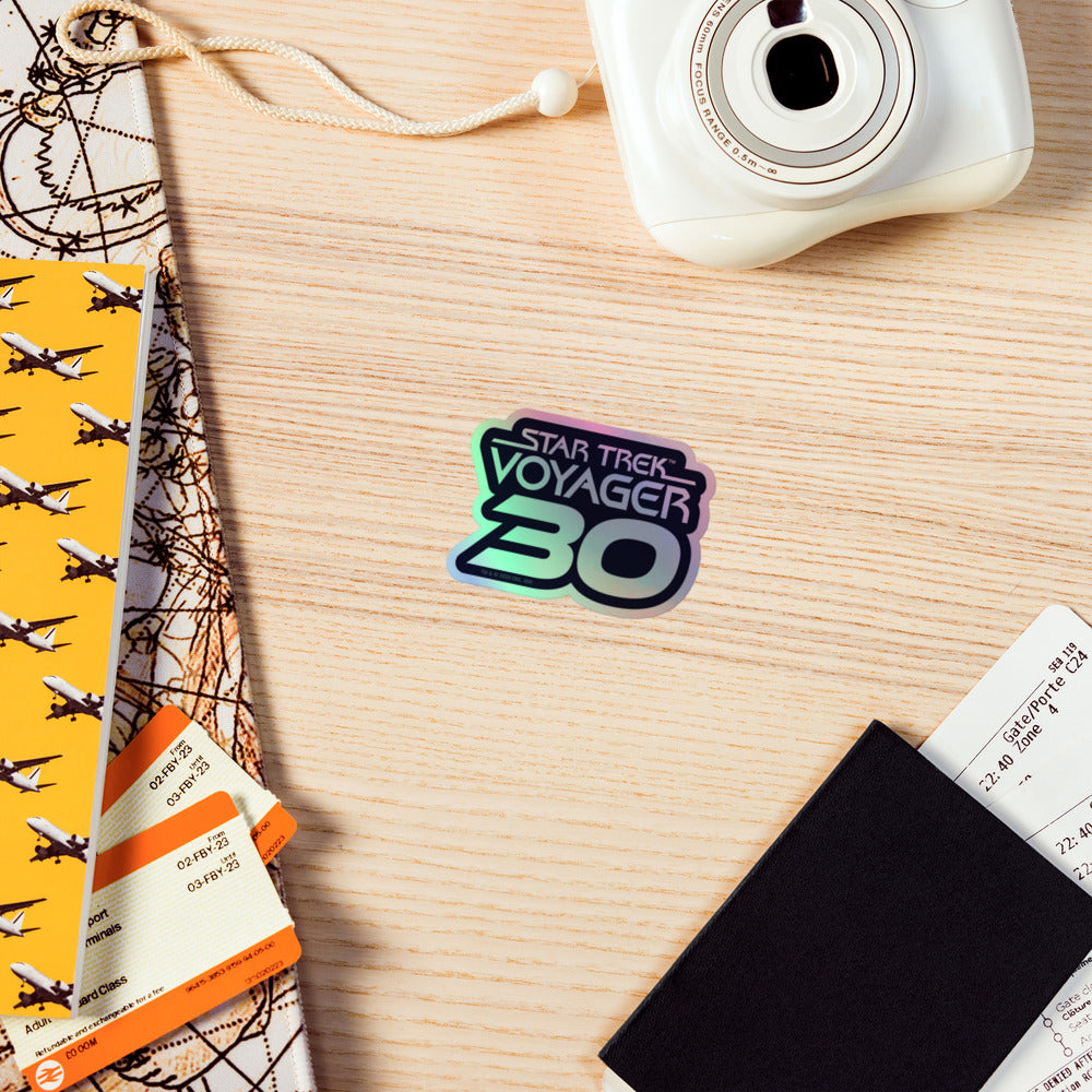 Star Trek: Voyager 30th Anniversary Logo Holographic Sticker