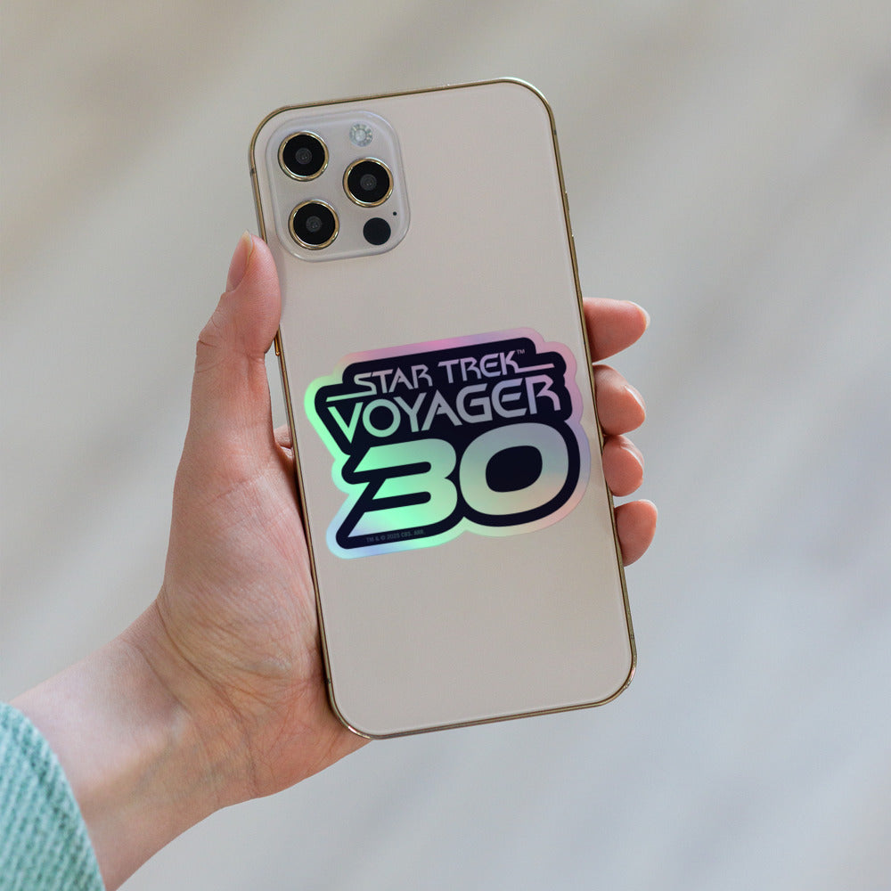 Star Trek: Voyager 30th Anniversary Logo Holographic Sticker