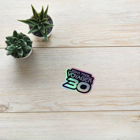 Star Trek: Voyager 30th Anniversary Logo Holographic Sticker