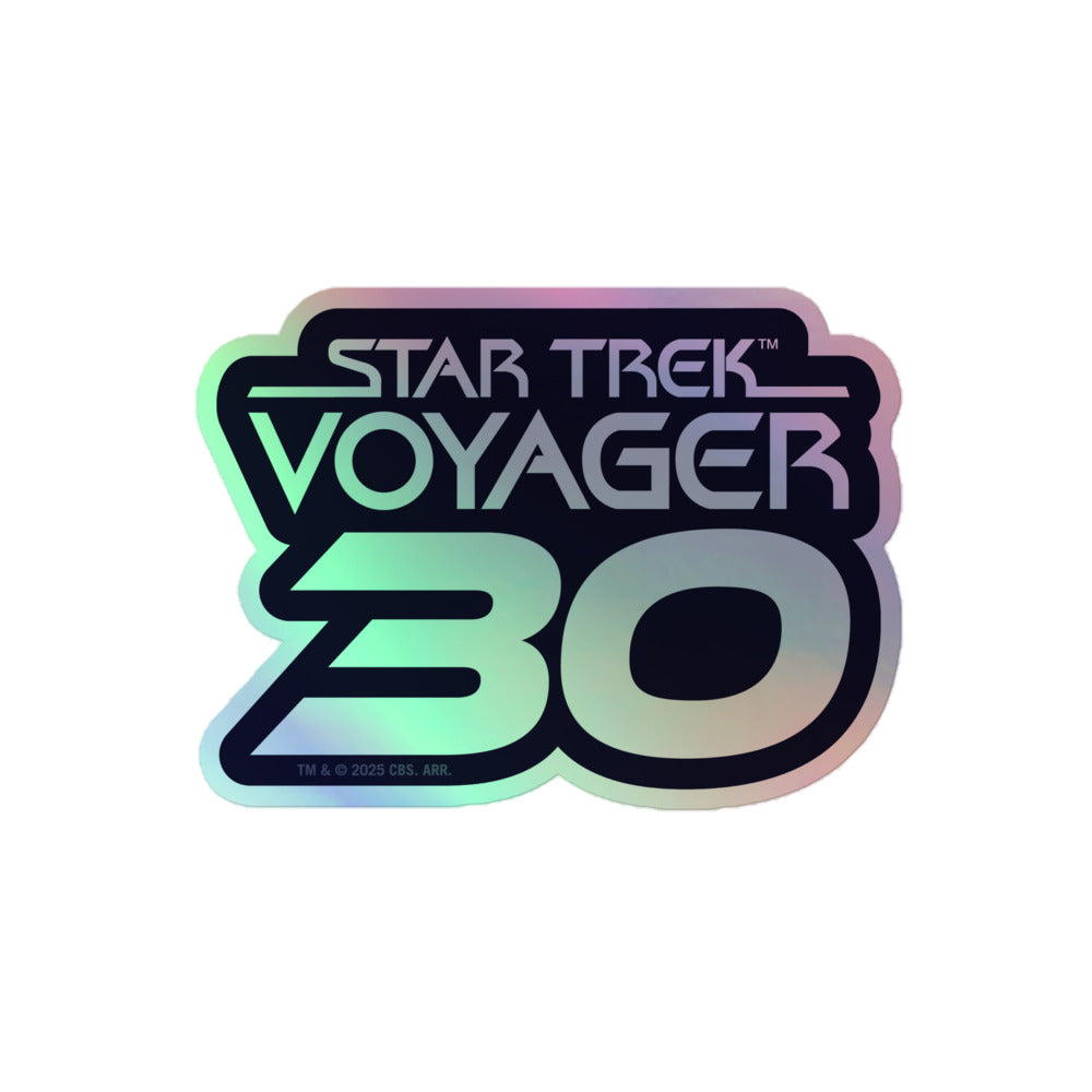 Star Trek: Voyager 30th Anniversary Logo Holographic Sticker