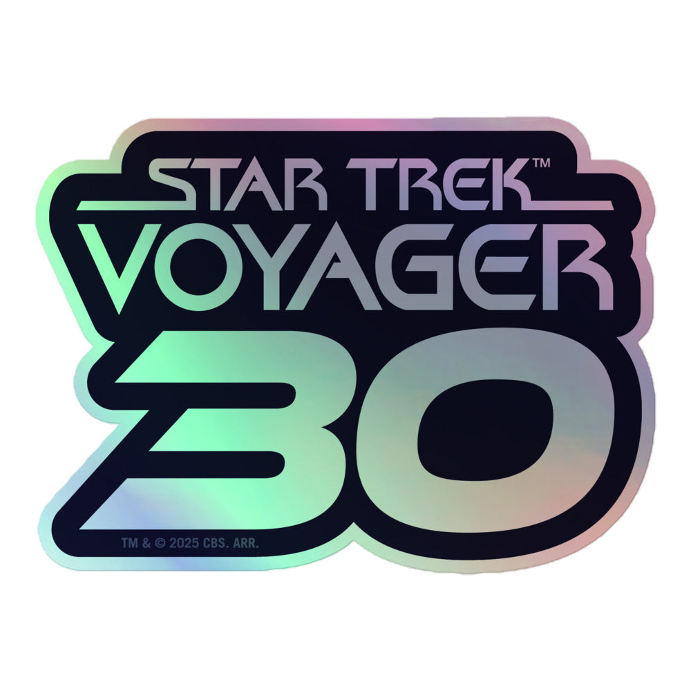 Star Trek: Voyager 30th Anniversary Logo Holographic Sticker