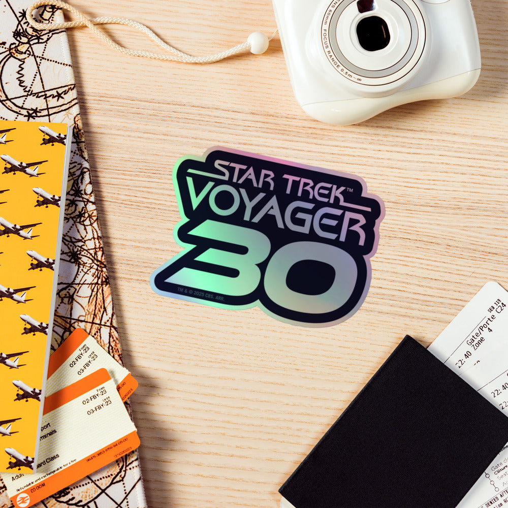 Star Trek: Voyager 30th Anniversary Logo Holographic Sticker