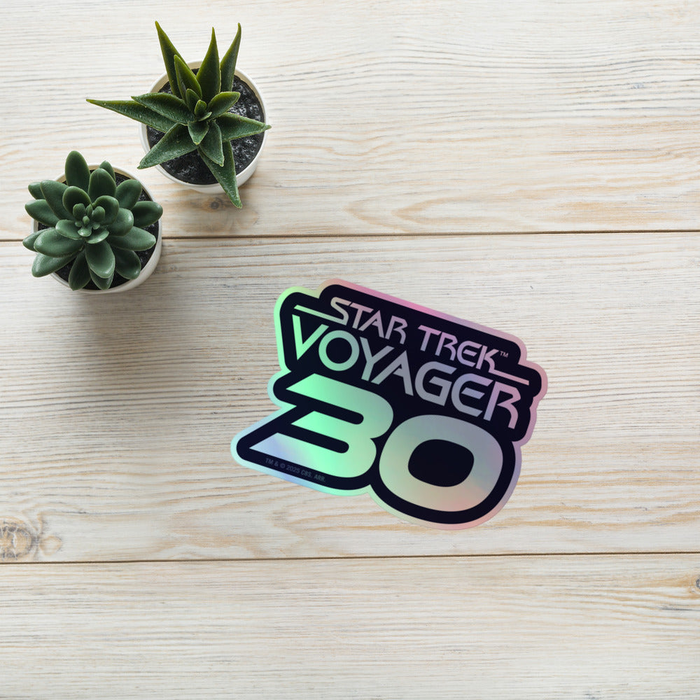 Star Trek: Voyager 30th Anniversary Logo Holographic Sticker