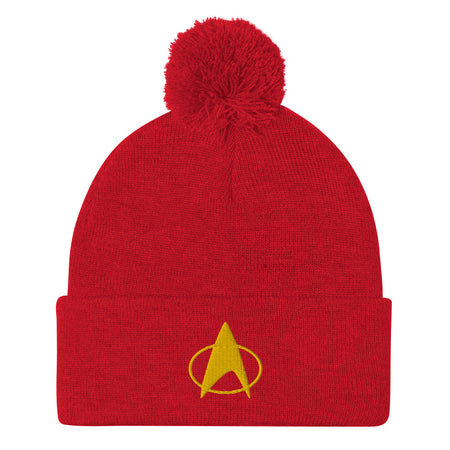 Star Trek: The Next Generation Delta Embroidered Pom Pom Knit Beanie