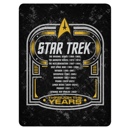 Star Trek Sherpa Blanket Through The Years 60 in x 80 in