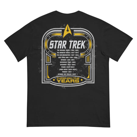 Star Trek T-Shirt Through The Years Comfort Colors Black