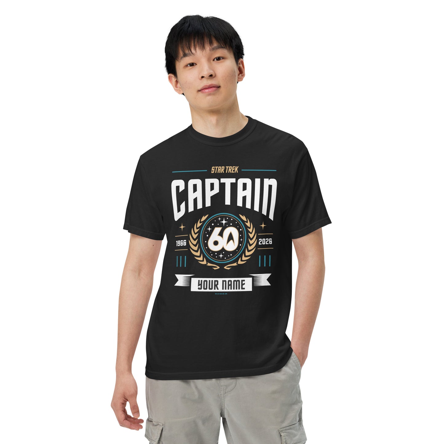 Star Trek Captain Personalized Name T-Shirt 60th Anniversary