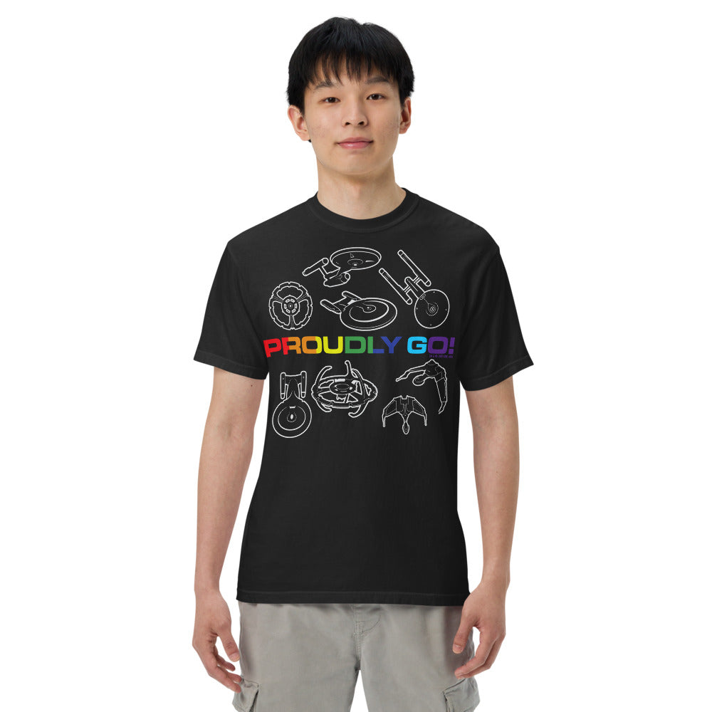 Star Trek Pride Starships Proudly Go! Comfort Colors T-Shirt
