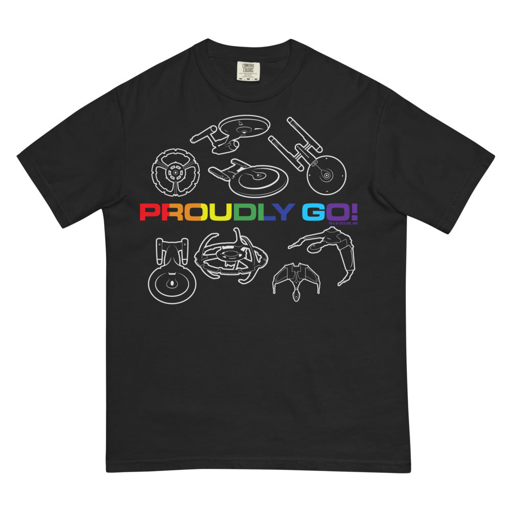 Star Trek Pride Starships Proudly Go! Comfort Colors T-Shirt
