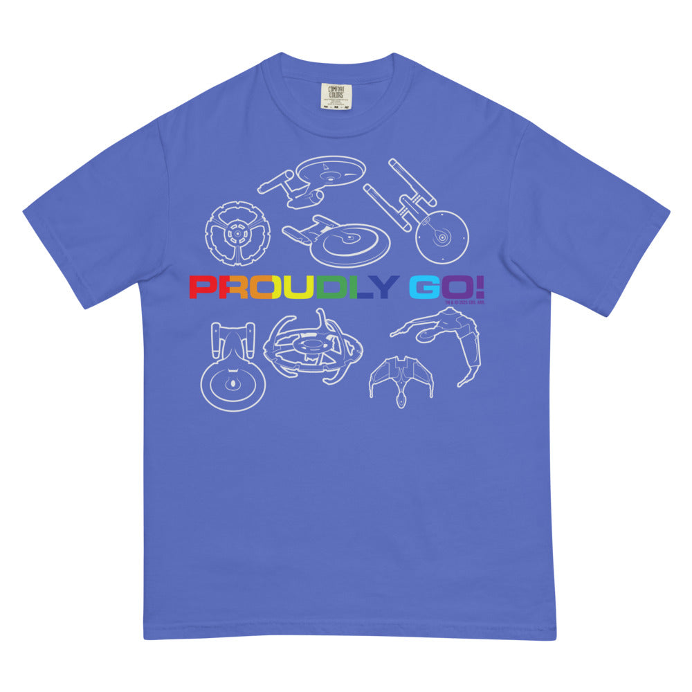 Star Trek Pride Starships Proudly Go! Comfort Colors T-Shirt
