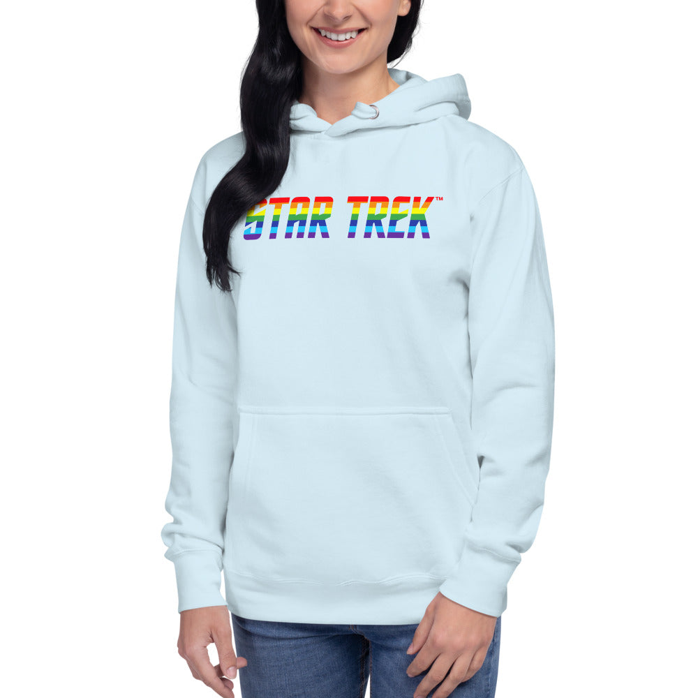 Star Trek Pride U.S.S Enterprise NCC 1701-D Unisex Premium Hoodie Sky Blue