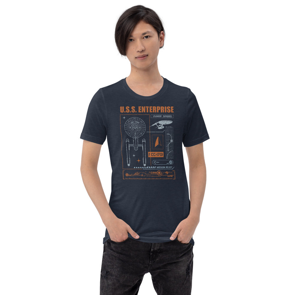 Folded view of the Star Trek Mission Ready t-shirt ready for Starfleet duty