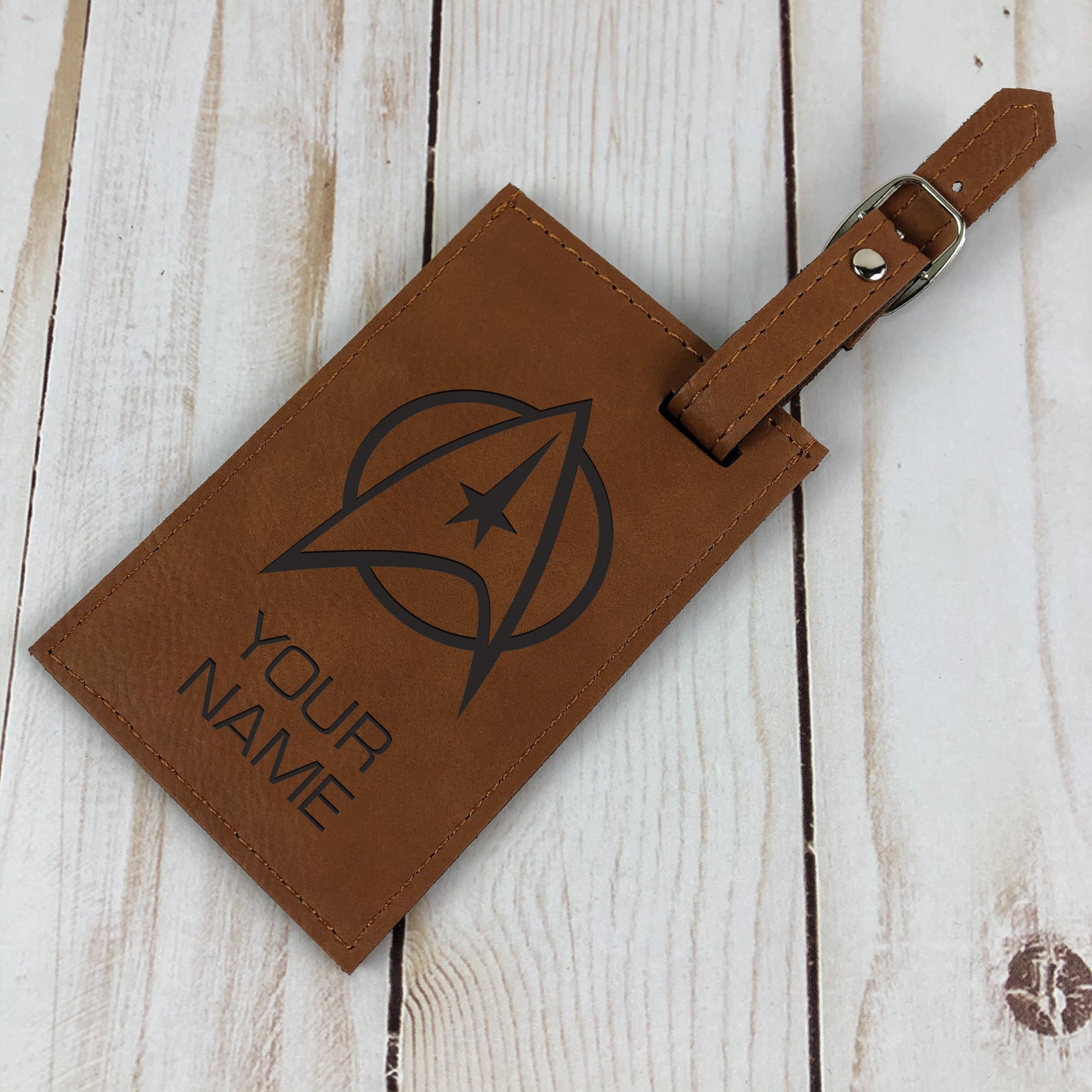 Star Trek The Original Series Personalized Leather Luggage Tag