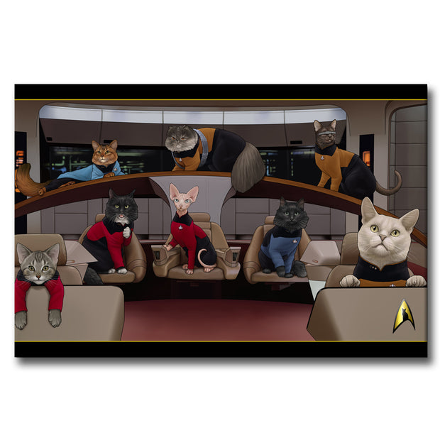 Star Trek: The Next Generation Crew Cats Gallery Wrapped Canvas