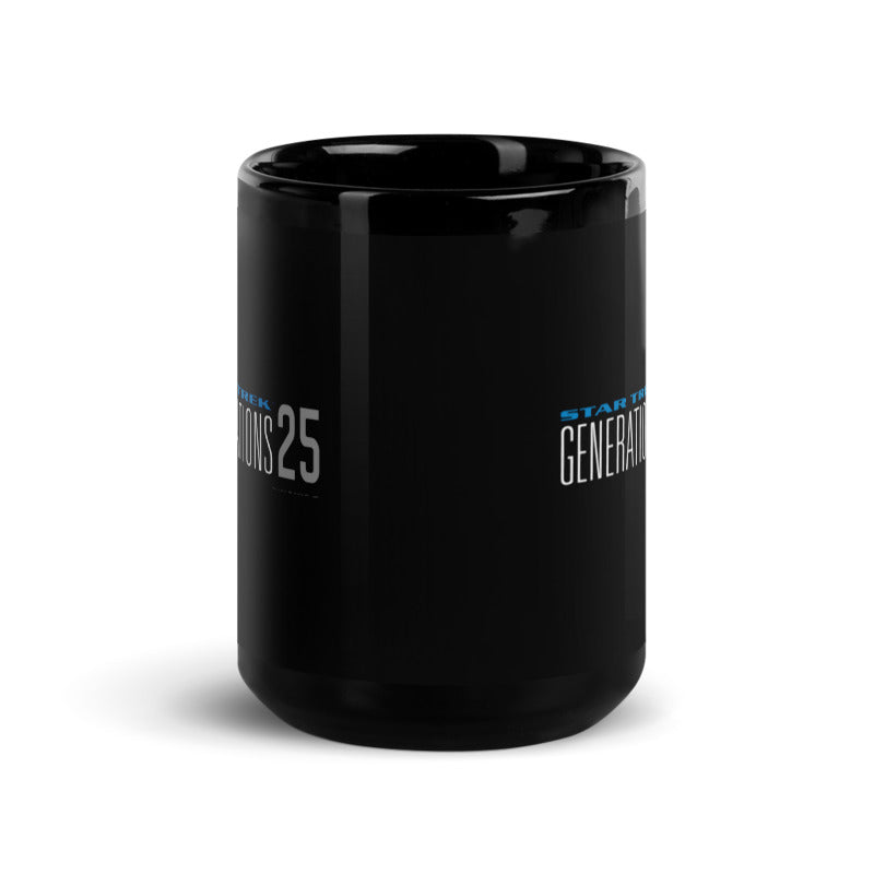 Star Trek Generations 25 Logo Black Mug