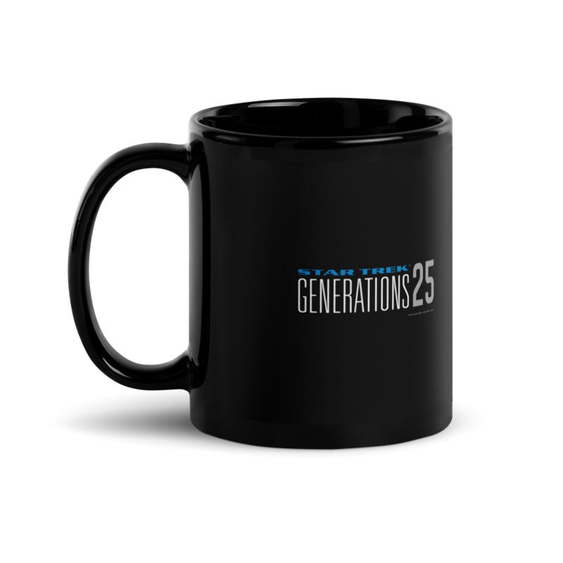 Star Trek Generations 25 Logo Black Mug