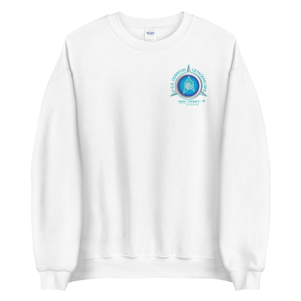 Star Trek: Lower Decks Cetacean Ops Delta Small Logo Fleece Crewneck Sweatshirt