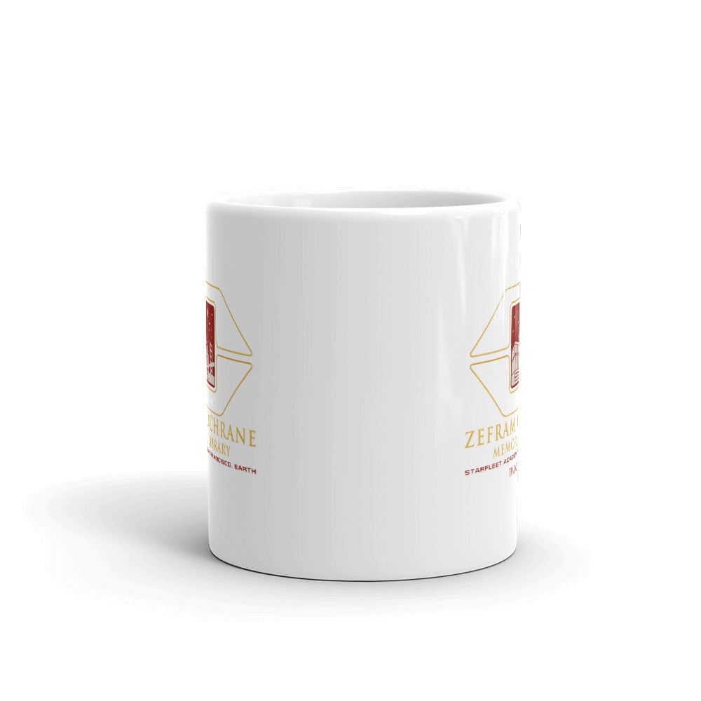 Star Trek Starfleet Academy Zefram Cochrane Memorial Library White Mug