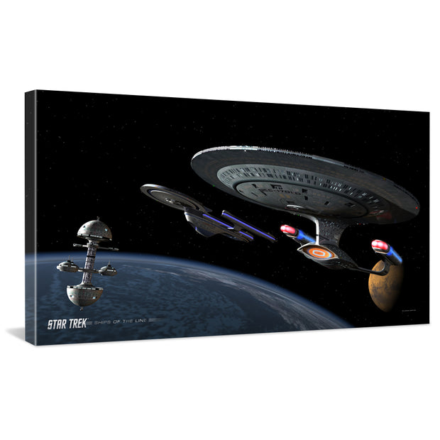 Star Trek: The Next Generation Ships of the Line Making for Deep Water Traditional Canvas