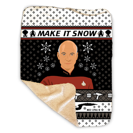 Star Trek: The Next Generation Make It Snow Sherpa Blanket