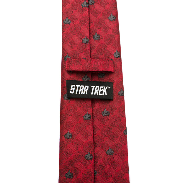 Star Trek: The Next Generation Red Delta Shield Men's Tie