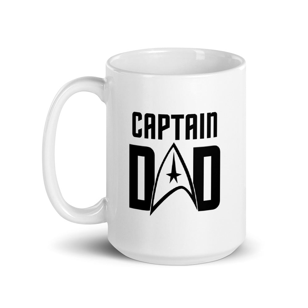 Star Trek: The Original Series Captain Dad White Mug